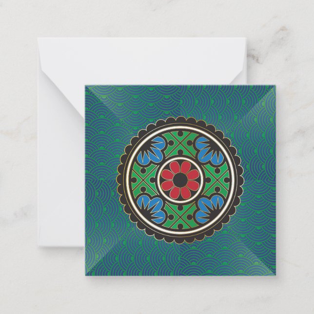 Mah Jongg Holiday Small Card Mitteilungskarte (Vorderseite)
