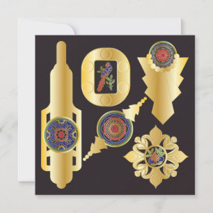 Mah Jongg Jewelry Flat Card Karte