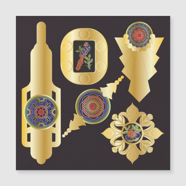 Mah Jongg Jewelry Magnet Card (Vorderseite)