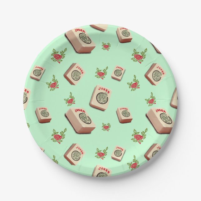 Mah Jongg Jokers Plates Pappteller (Vorderseite)