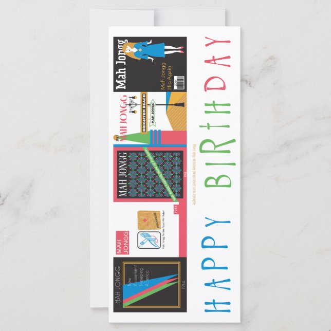 Mah Jongg Magazines Carte Plat Anniversaire (Devant)