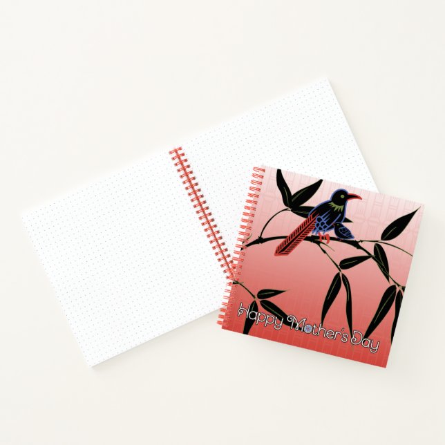 Mah Jongg Mother's Day Bird Paper Notizbuch (Innenseite)