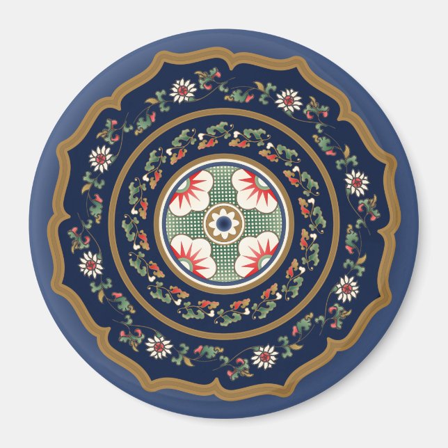 Mah Jongg Muster Magnet (Vorne)