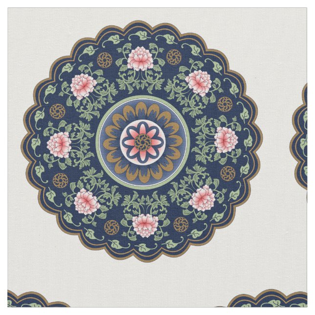 Mah Jongg Muster Stoff (Nahaufnahme)