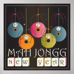 Mah Jongg New Years Poster