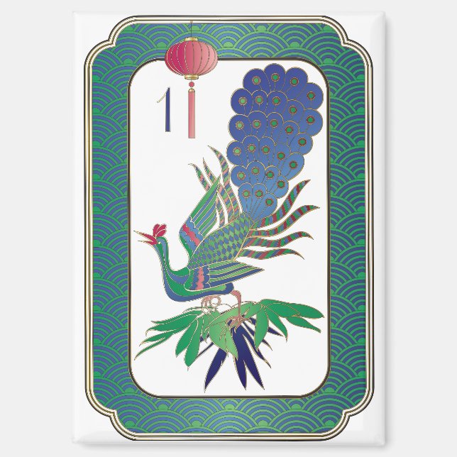 Mah Jongg One Bam Magnet (Vorderseite)