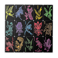Mah Jongg One Bams Black/Multi Tile