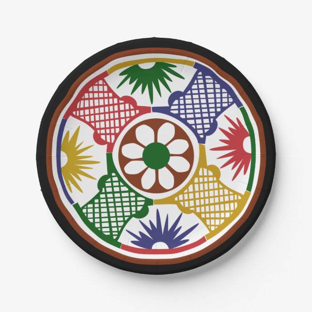 Mah Jongg One Circle Pappteller (Vorderseite)