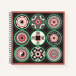 Mah Jongg One Dots Coin Notebook Notizbuch