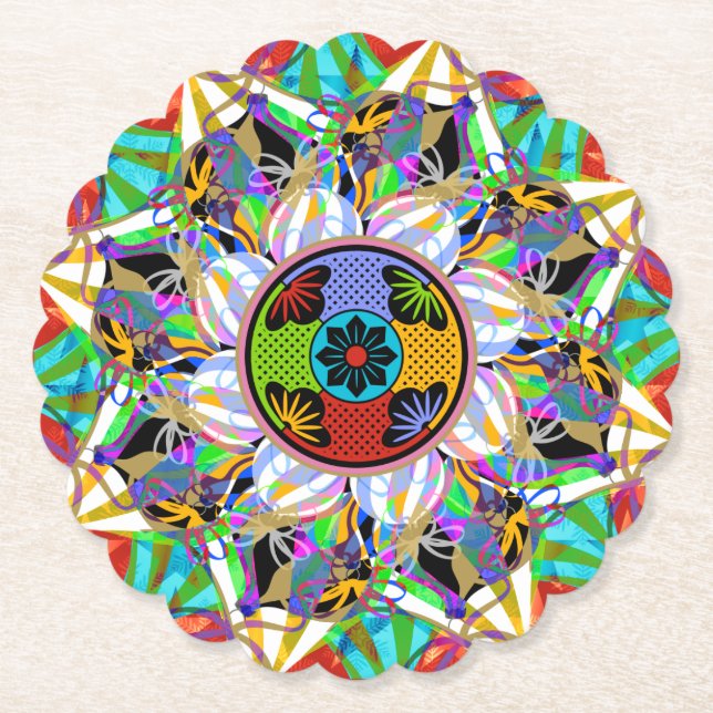 Mah Jongg Ornaments Untersetzer (Vorderseite)