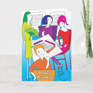 Mah Jongg Oui Carte Anniversaire