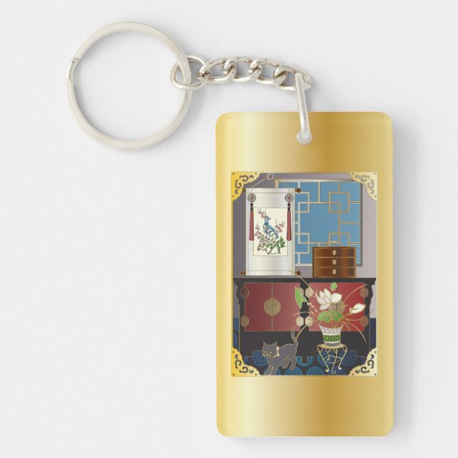 Mah Jongg Porte - clé du Cabinet rouge (Devant)