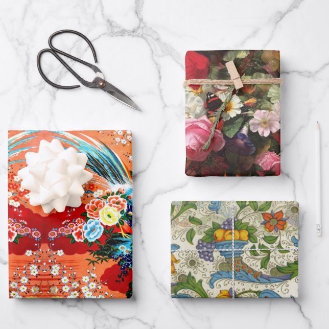 Mah Jongg, Positano und Fleuresse Geschenkpapier Set (Vorderseite)