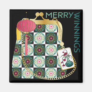 Mah Jongg Purse Holiday Magnet