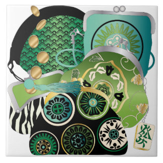 Mah Jongg Purses Green Tile Fliese
