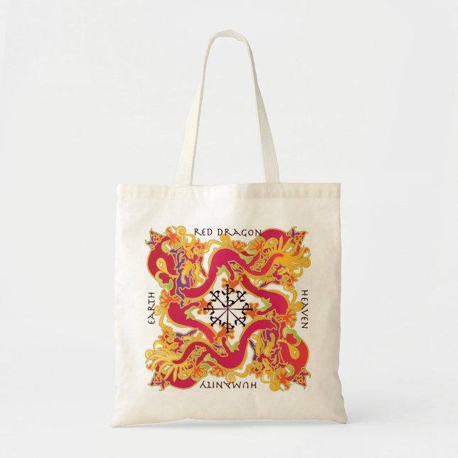 Mah Jongg Red Dragon Bag Tragetasche (Vorne)