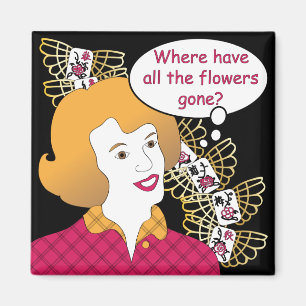 Mah Jongg Redewendungen Blume Magnet