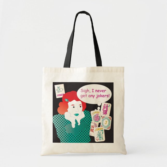Mah Jongg Redewendungen Joker2 Tote Bag Tragetasche (Vorne)