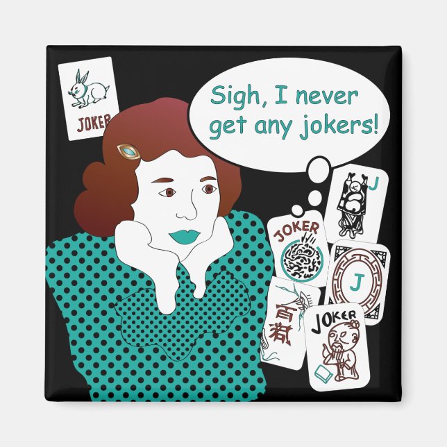 Mah Jongg Redewendungen Joker Magnet (Vorne)