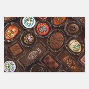 Mah Jongg Schokolade Tiles Gift Wraps Geschenkpapier Set
