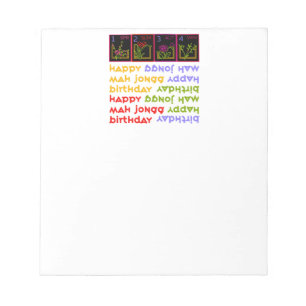 Mah Jongg Seasons Bloc-notes Anniversaire