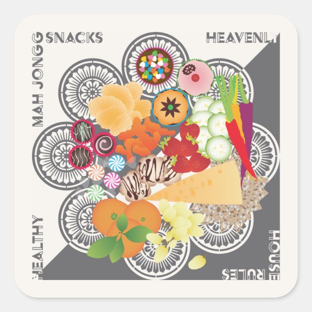 Mah Jongg Snacks Stickers (Vorderseite)