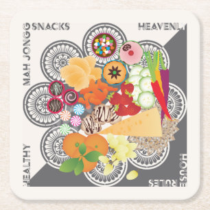 Mah Jongg Snacks Untersetzer