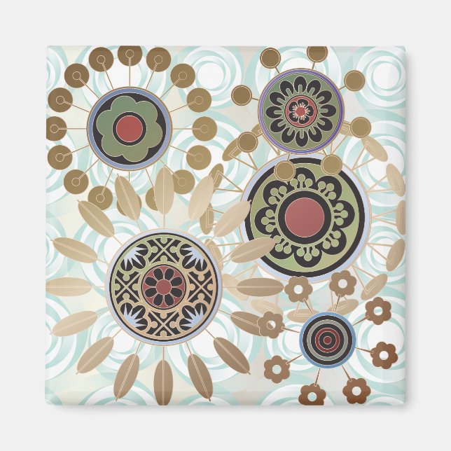 Mah Jongg Sternexplosion Dots Magnet (Vorne)