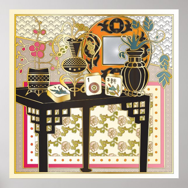 Mah Jongg Table Poster (Vorne)