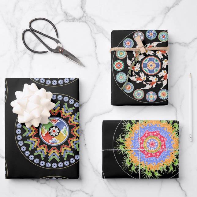 Mah Jongg Tiles Geschenkpapier Set (Vorderseite)