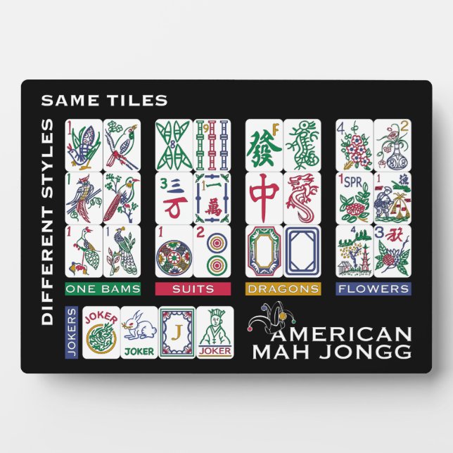 Mah Jongg Tiles gleich Fotoplatte (Vorderseite)