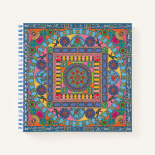 Mah Jongg Tiles Mandala Notebook Notizbuch