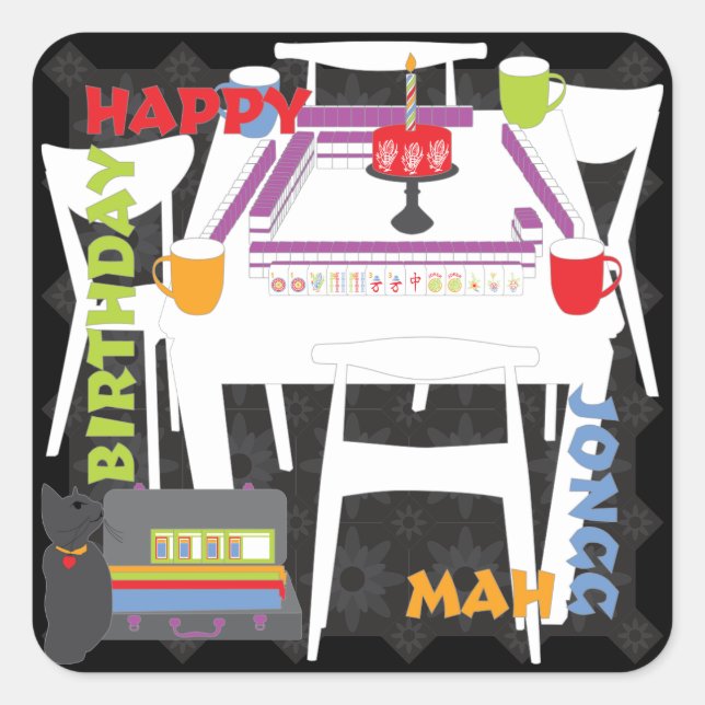 Mah Jongg Tiles und Table Stickers (Vorderseite)