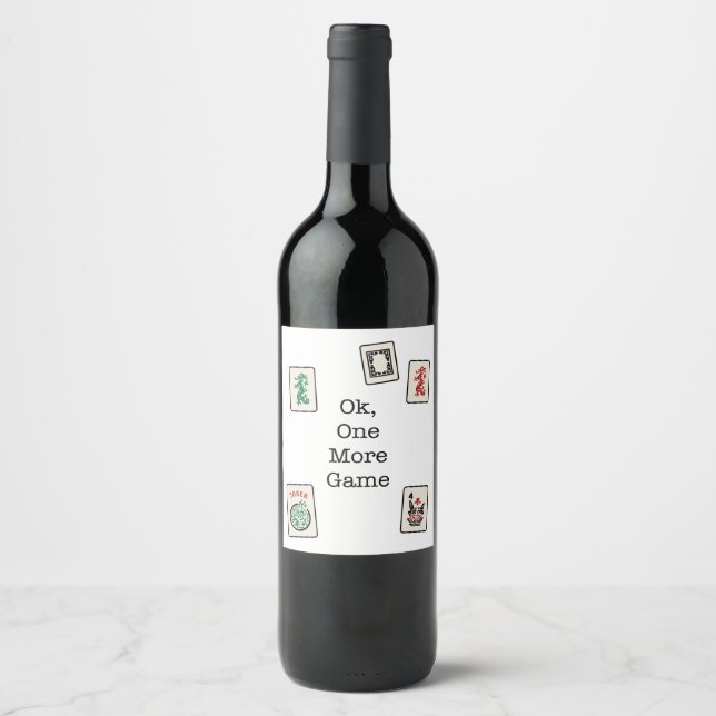 Mah Jongg Wine Label Weinetikett (Vorderseite)