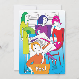Mah Jongg Yes Flat Card Dankeskarte
