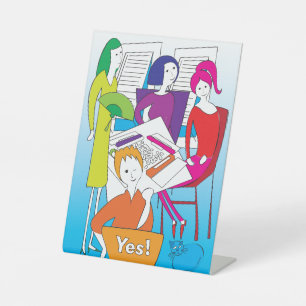 Mah Jongg Yes Table Sign Sockelschild