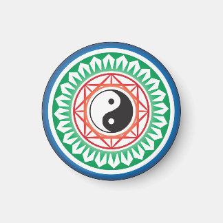 Mah Jongg Yin Yang One Dot Magnet