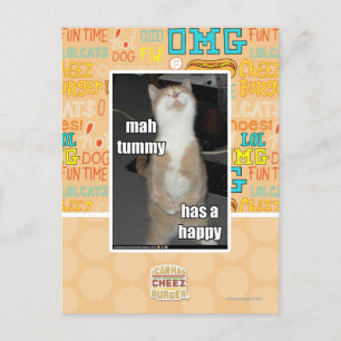 Mah Tummy hat glücklich Postkarte