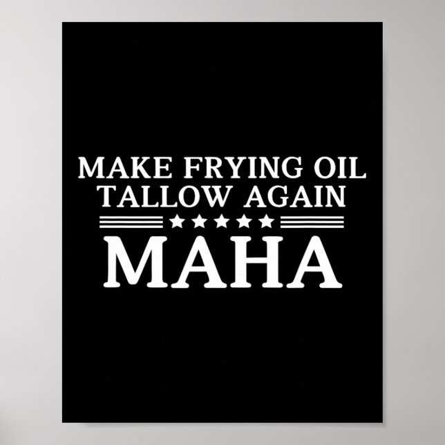 Maha Frittieröl wieder zum Stilllegen von Saatöl m Poster (Vorne)