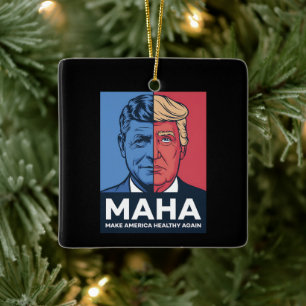 MAHA Mach Amerika wieder gesund Trump 2024 Keramikornament