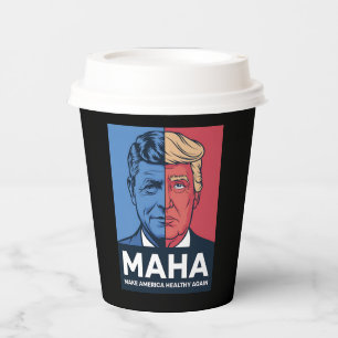 MAHA Mach Amerika wieder gesund Trump 2024 Pappbecher
