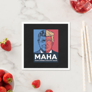 MAHA Mach Amerika wieder gesund Trump 2024 Serviette