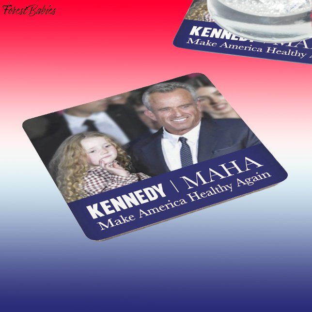 MAHA macht Amerika wieder gesund Robert Kennedy jr Rechteckiger Pappuntersetzer (Von Creator hochgeladen)