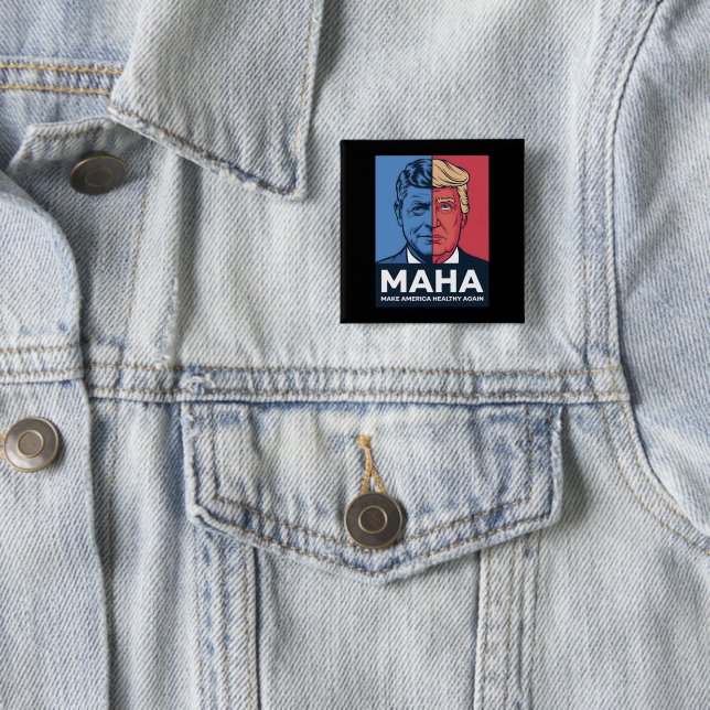 MAHA macht Amerika wieder gesund, Trump 2024 Button (Beispiel)