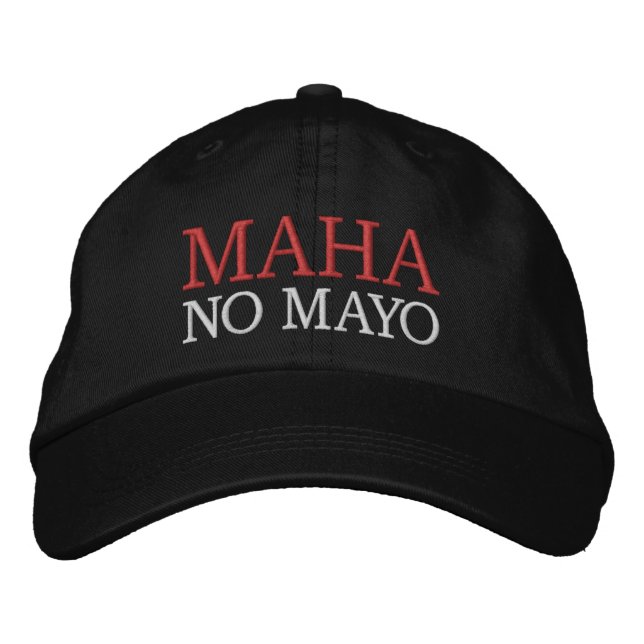 MAHA NO MAYO EMBROIDERIERTE BASEBALL CAP BESTICKTE BASEBALLKAPPE (Vorderseite)