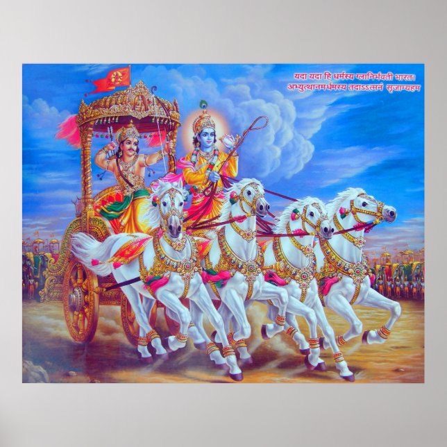 Mahabharat - Lord Krishna & Arjun Poster (Vorne)