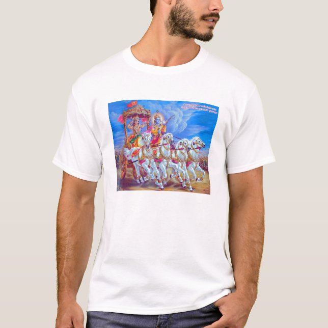 Mahabharat - Lord Krishna u. Arjun T-Shirt (Vorderseite)