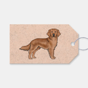Mahagoni-Rot Golden Retriever Süßer Cartoon-Hund Geschenkanhänger