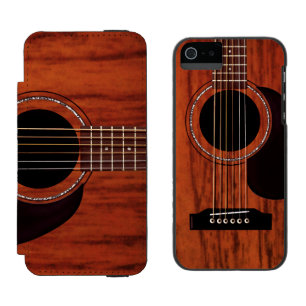 Mahagoni-Top-Akustikgitarre Incipio Watson™ iPhone 5 Geldbörsen Hülle