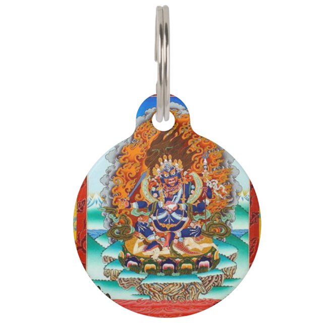 Mahakala tibetisch-buddhistische Schutzdeity Haustiermarke (Vorderseite)